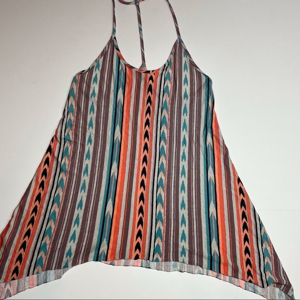 En Crème Horizontal Racerback Striped Tank Top